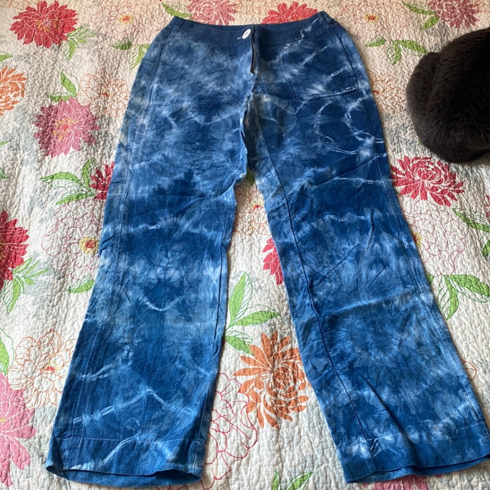 Hand dyed linen pant - Picture 1 of 3